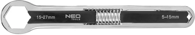 Dubbelzijdige Verstelbare Ringsleutel - 5-27 mm - CrV Staal by Neo Tools – product image