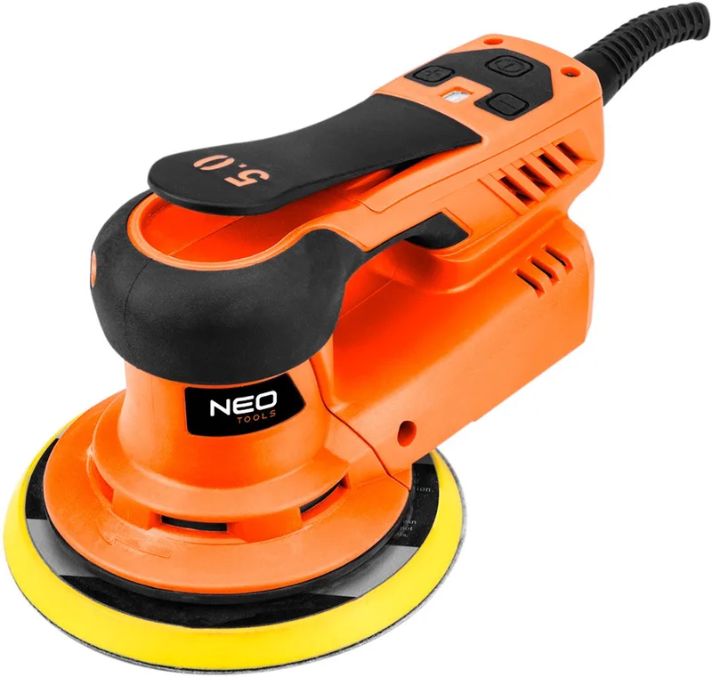 Excentrische Schuurmachine - 350W - 150mm - Borstelloos de Neo Tools, Orange – image du produit