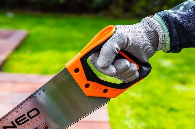 extreme handzaag - 450 mm - 11 TPI - inductiegehard staal - ergonomisch handvat - hout & kunststof & PVC från Neo Tools – produktbild 4 av 4