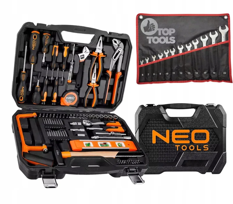 Gereedschapset 88 Delen + Ringsleutels 6-22mm in Koffer by Neo Tools – product image