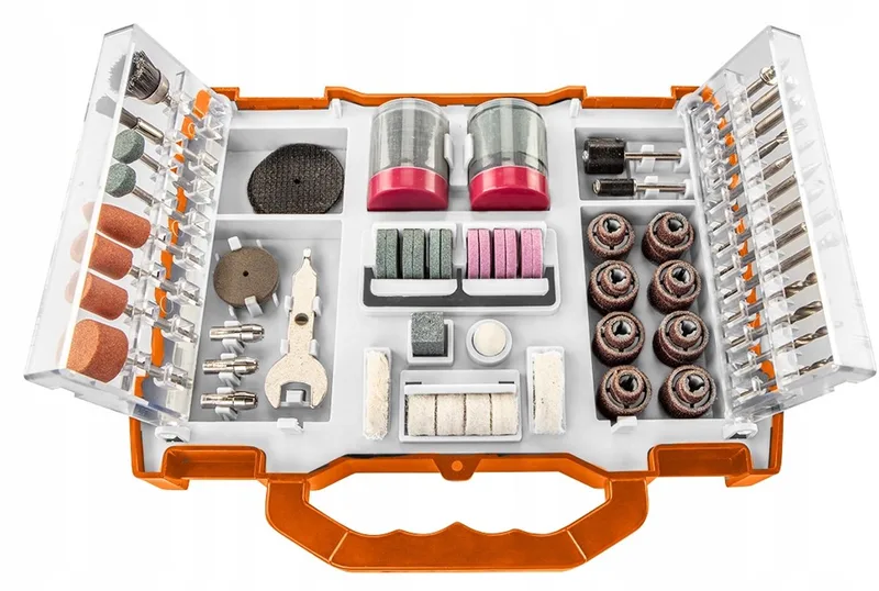 Gereedschapset voor Minischuurmachine - 99 Delig in Koffer von Neo Tools – Produktbild
