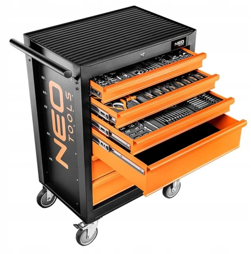 Gereedschapskast met 6 laden en 149 gereedschappen de Neo Tools, Orange – image du produit