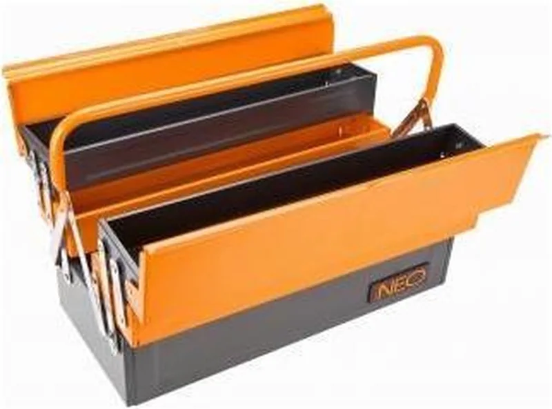 Gereedschapskoffer - 45 x 20 x 21 cm - Metaal - 25 Jaar Garantie von Neo Tools, Orange – Produktbild