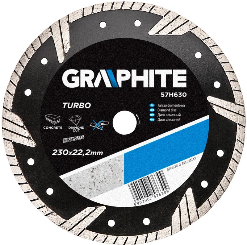 Graphite Serie - Diamantzaagblad - 230mm - Turbo Segment - Voor Zware Bouwtoepassingen by Neo Tools – product image