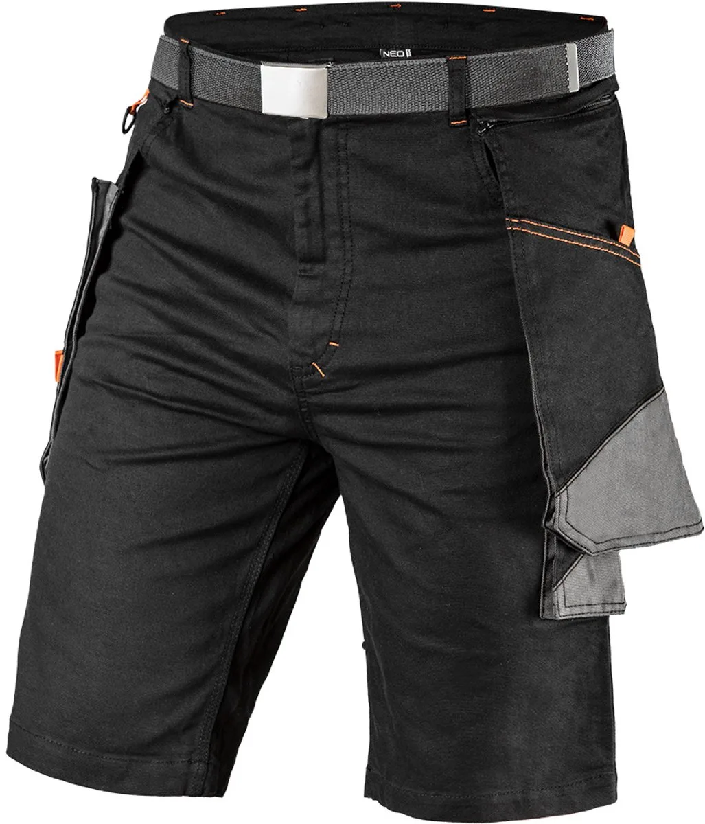 HD Slim Serie - Werkshort - Elastische Stof - Oxford Versterking - Multifunctionele Zakken de Neo Tools, Noir – image du produit