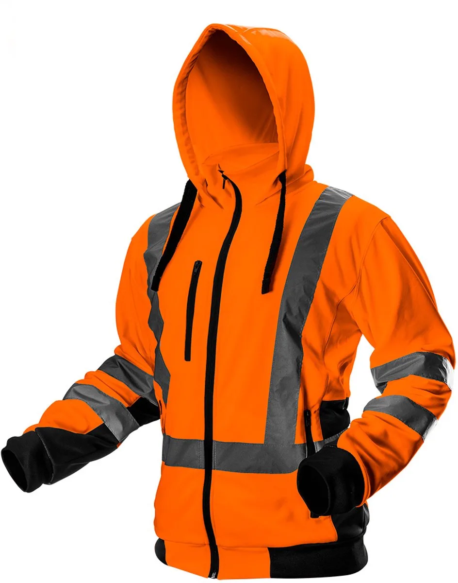 Hi-Vision Werkjas Soft Thermo H Balk Reflectie M Warm Polar Fleece Aan De Binnenzijde Dubbelzijdige Kleur 240gr/m EN ISO 13688:2013 de Neo Tools, Orange – image du produit