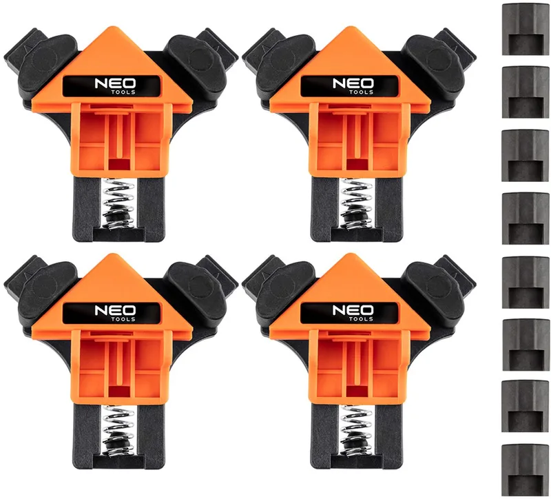 Hoek- en Lijmklemmen Set (4 stuks) voor 90° en 45° verbindingen von Neo Tools, Orange – Produktbild
