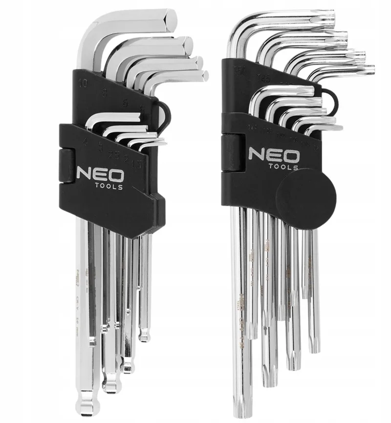 Inbussleutelset 18-delig - Torx & Zeskant met Kegelkop by Neo Tools – product image