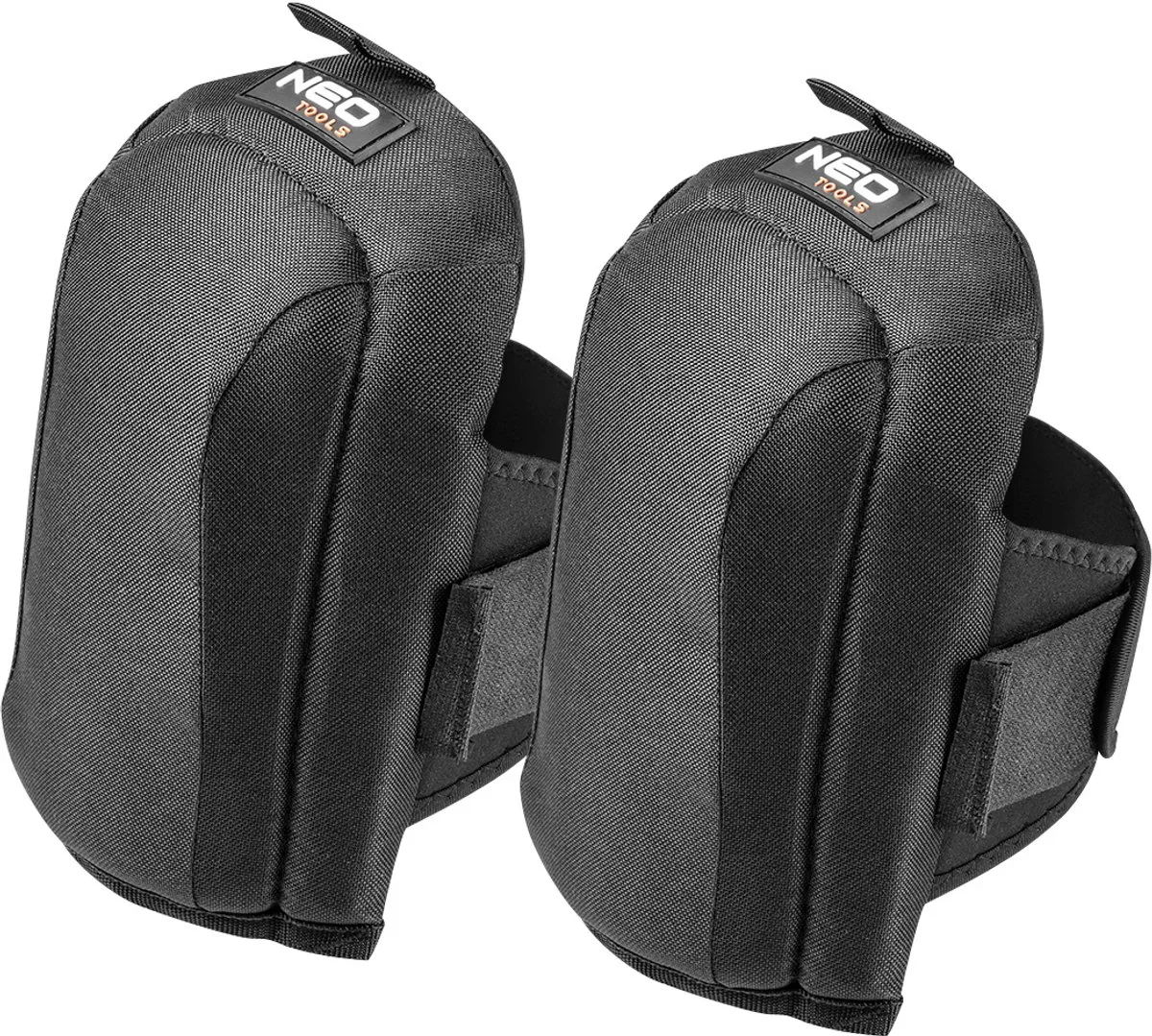Kniebeschermers - Stoffen Kussen - Polyester 600D - Verstelbare Sluitingen fra Neo Tools, Sort – produktbillede