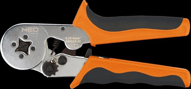 Krimptang voor Koorduiteinden - 0.25-6 mm² - Ergonomisch - 170 mm by Neo Tools, Blue – product image
