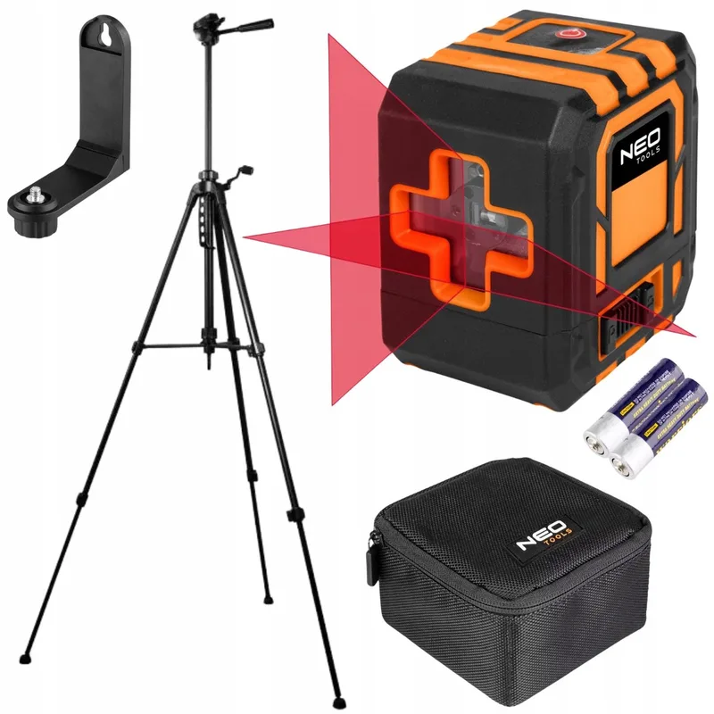 Kruislijnlaser 20m Rood + Statief 1.5m + Koffer by Neo Tools – product image