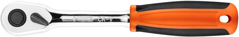 NEO 08-524 - Ratelsleutel - 45 Tanden - 200 mm - Ergonomische Handgreep by Neo Tools, Silver, Black – product image