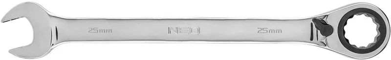 NEO 09-337 - Sleutel met Ratelsleutel en Schakelaar - 25 mm - Chroom-Vanadium Staal de Neo Tools, Argent – image du produit
