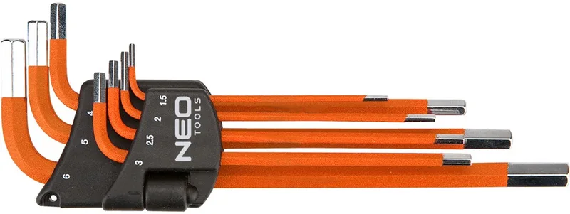 NEO 09-517 - Inbussleutel Set - 1.5-6 mm - 7 Stuks - DIN911 Norm by Neo Tools, Neutraal – product image