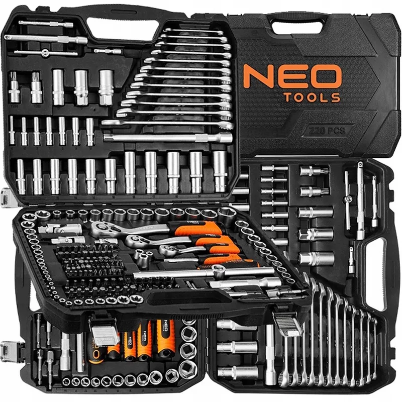 NEO 216-delige Doppenset met 3 Ratels - Compleet Gereedschap de Neo Tools – image du produit