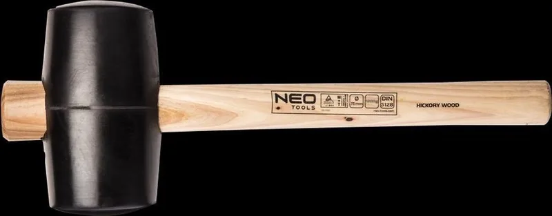 NEO 25-054 Serie - Rubberen Hamer - 1200g - Hickory Steel - TÜV Gecertificeerd de Neo Tools – image du produit