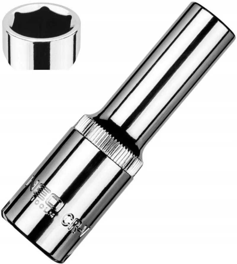 NEO 6-kantige dopsleutel 1/4" 4mm, lange uitvoering, 25 jaar garantie de Neo Tools – image du produit