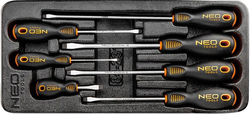 NEO 84-231 Serie - Schroevendraaier Set - 7 delig - Magnetische Punt - Ergonomische Handgreep de Neo Tools, Bleu – image du produit