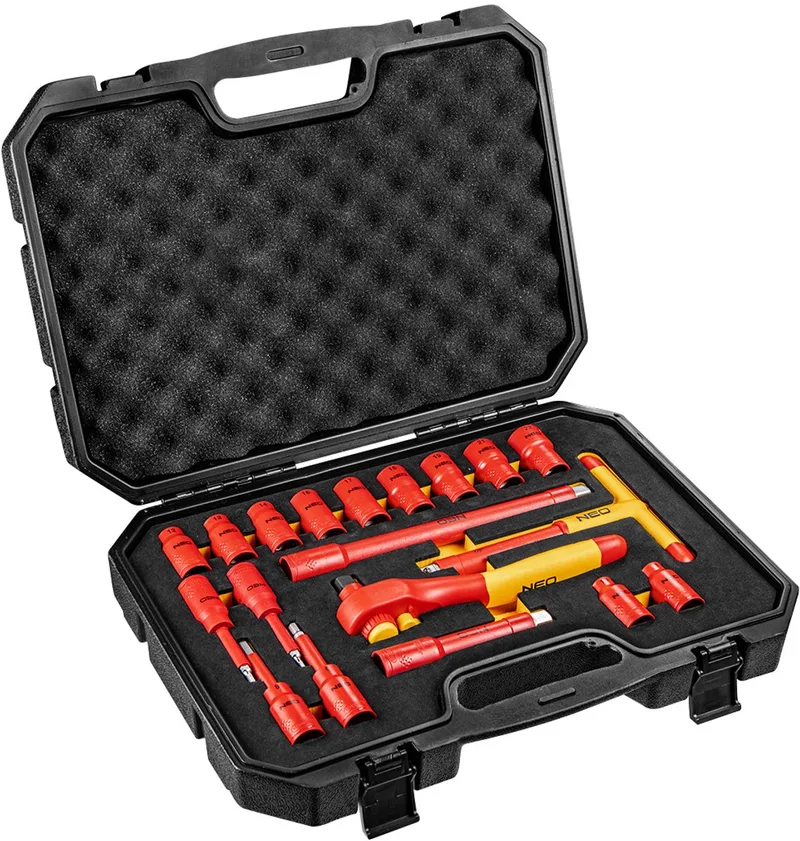 NEO - Dopsleutelset - 1/2" - 19-Delig - Ergonomische Greep by Neo Tools, Black – product image