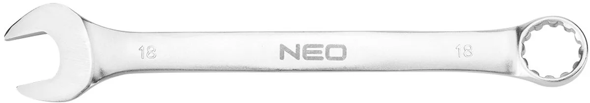 NEO - Ringsteeksleutel - 18 x 220 mm - CrV Staal - Satijn Finish van Neo Tools – productafbeelding