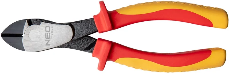 NEO Serie - Zijsnijtangen - 180 mm - 1000 V - Ergonomische Handgreep de Neo Tools, Noir, Rouge – image du produit