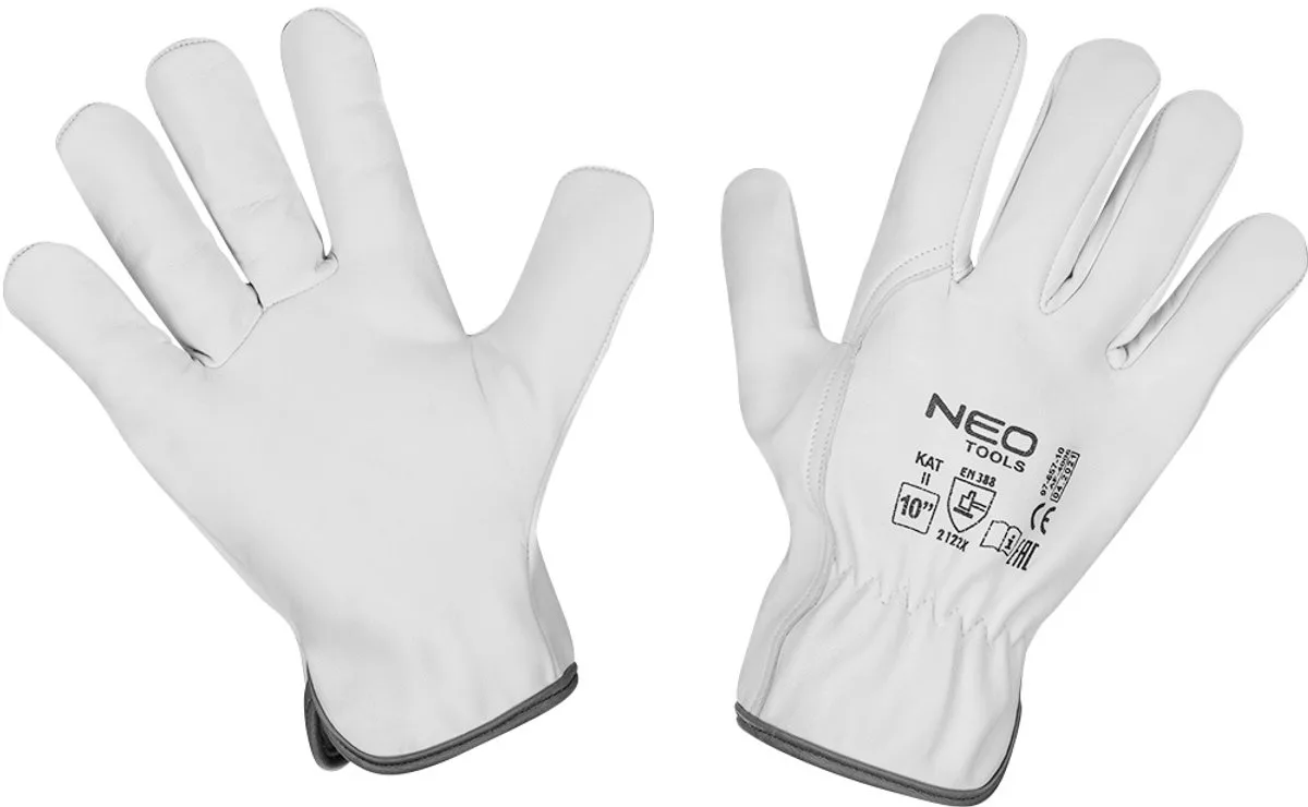 NEO - Werkhandschoenen - Runderleer - CE Gecertificeerd de Neo Tools, Bleu, 10 – image du produit
