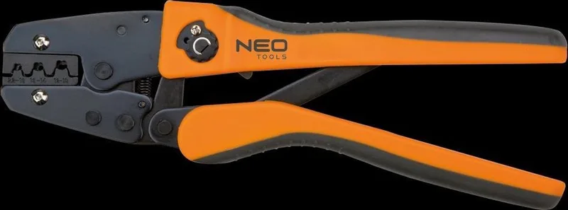 Ongeïsoleerde Eindklemmen Krimptang - 22-12 AWG - 250mm - TPR Handvat von Neo Tools, Blau – Produktbild