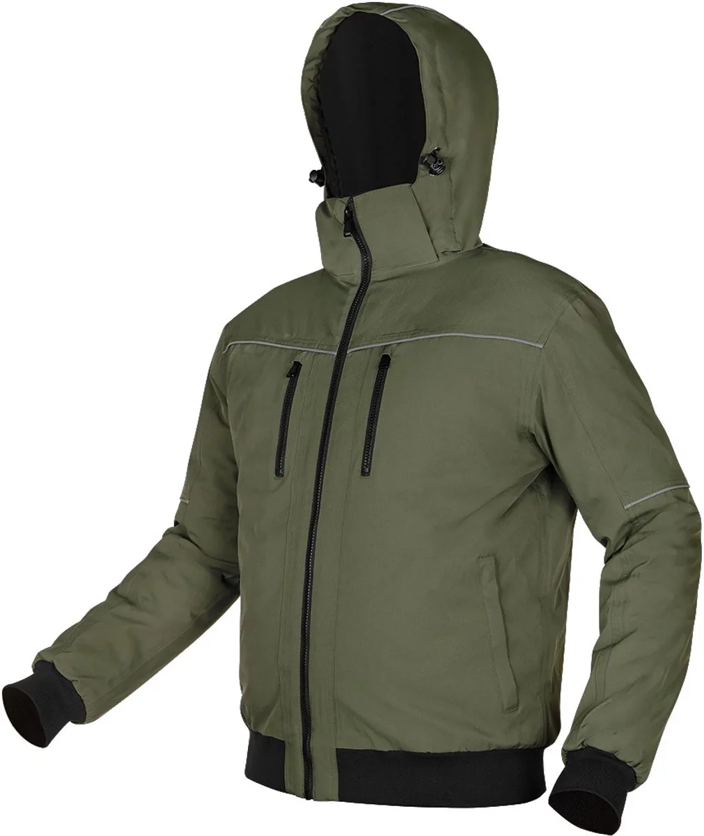 Outdoor - Groene Bomberjack - Gevoerde Kap von Neo Tools, Grün, Schwarz, S – Produktbild