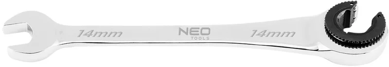 Platte Ringsleutel - 14 mm - Ratelsleutel - Chromen Afwerking by Neo Tools, Chrome – product image