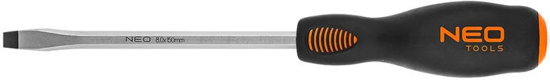Platte Schroevendraaier - 8.0 x 150 mm - S2 Staal van Neo Tools – productafbeelding
