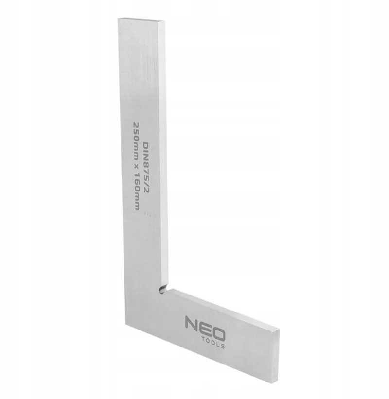 Platte winkelhaak DIN875/2 250x160mm - Precisiestaal by Neo Tools – product image