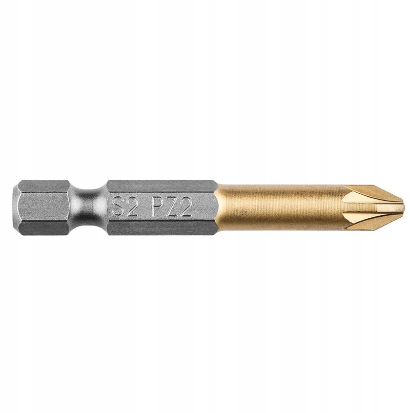PZ2 Schroefbit 50mm HEX 1/4" S2 TiN Staal by Neo Tools – product image