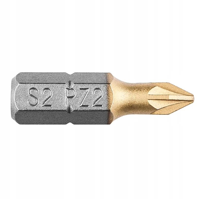 PZ2 Schroefbits 25mm 2 Stuks - S2 TiN Staal by Neo Tools – product image