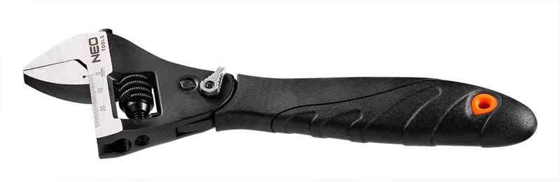 Ratelsleutel - 200 mm - Ergonomische Handgreep van Neo Tools, Chroom, Zwart – productafbeelding