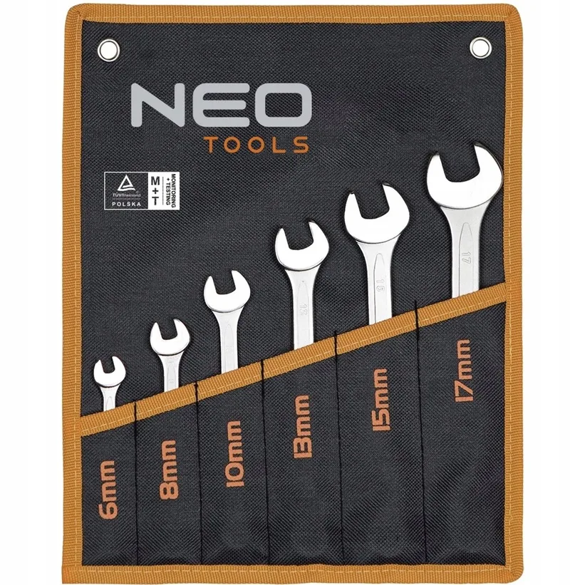 Ringsleutel Set 6-17mm - 6 Delig - Chroom-Vanadium Staal by Neo Tools – product image