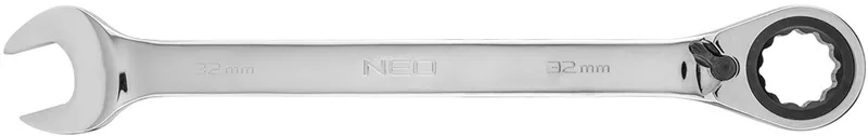 Ringsteeksleutel met Ratchet - 32 mm - Chroom-Vanadiumstaal de Neo Tools – image du produit