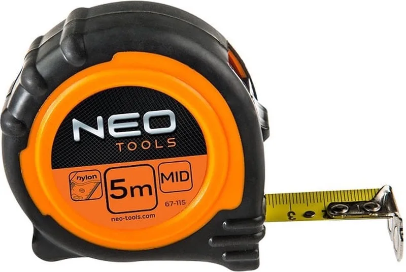 Rolmaat 5mtr magnetisch van Neo Tools, Zwart – productafbeelding