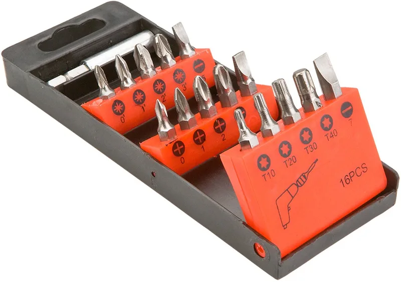 Schroefbitset - 16-delig - Magnetische Houder - Staal by Neo Tools – product image