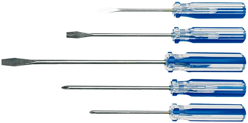 Schroevendraaierset - 5 stuks - Platte en Kruiskopschroevendraaier - Ergonomische Handgreep by Neo Tools – product image