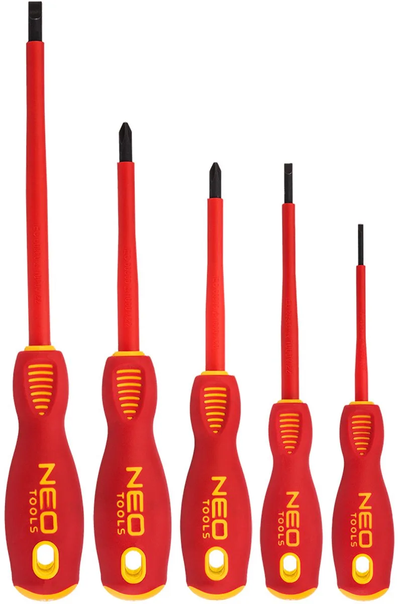 schroevendraaierset 5dlg, 1000v 1x2 von Neo Tools, Blau – Produktbild