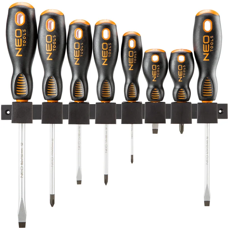 Schroevendraaierset 8 Delig Met Muurhouder by Neo Tools, Blue – product image