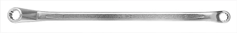 Serie - Gebogen Ringsleutel - 6 x 7 mm - Staal Norm DIN 838 - 45° Hoek by Neo Tools – product image