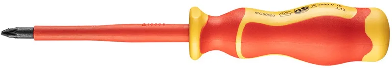 Serie - Isolerende Kruiskopschroevendraaier - PH2 x 100mm - Magnetische Punt van Neo Tools – productafbeelding