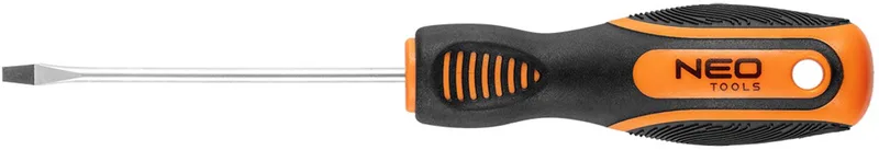 Serie - Platte Schroevendraaier - 3.0 x 75 mm - Ergonomische Handgreep - Magnetische Punt by Neo Tools, Blue – product image