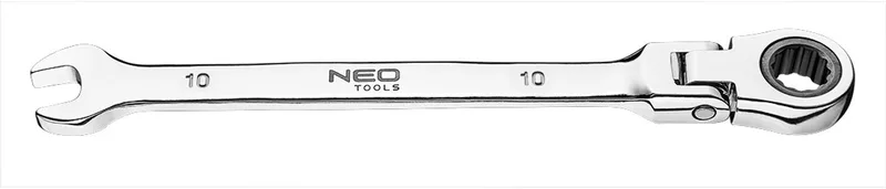 Serie - Ringsleutel met Ratchet en Scharnier - 10 x 160 mm - 72 Tanden - CrV Staal de Neo Tools – image du produit