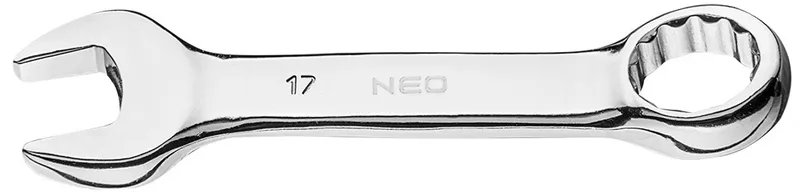 Serie - Ringsteeksleutel - 17 x 129 mm - Korte Arm - Hoge Kwaliteit Chroom-Vanadiumstaal by Neo Tools – product image