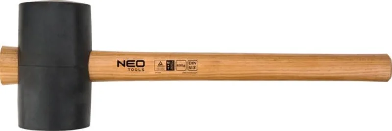 Serie - Rubber Hamer - 65mm - Hickory Staal - 425g van Neo Tools – productafbeelding