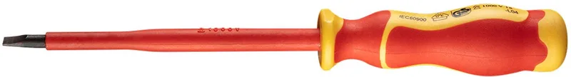 Serie - Schroevendraaier Plat - 5.5x125mm - 1000V - S2 Staal van Neo Tools, Rood, Zwart – productafbeelding