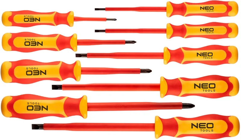 Serie - Schroevendraaierset 1000V - 9-delig - S2 Staal de Neo Tools, Orange – image du produit