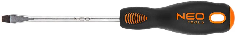 Serie - Sleufkop Schroevendraaier - 6.5 x 125 mm - Magnetisch - Ergonomische Handgreep by Neo Tools, Black, Grey – product image